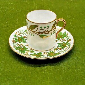 Shelley England Fine Bone China Laurel Porcelain Demitasse Cup Saucer